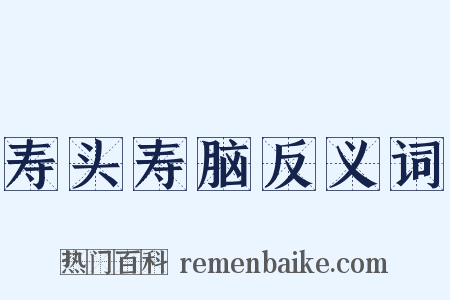 寿头寿脑反义词是什么意思的图片